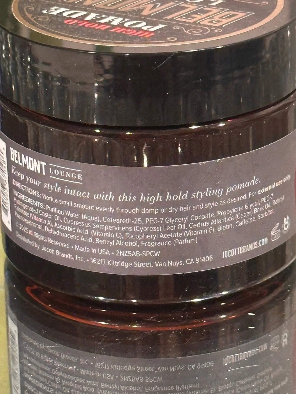 Belmont Lounge Bourbon & Oak High Hold Pomade Men’s Hair Styling 4oz USA SEALED
